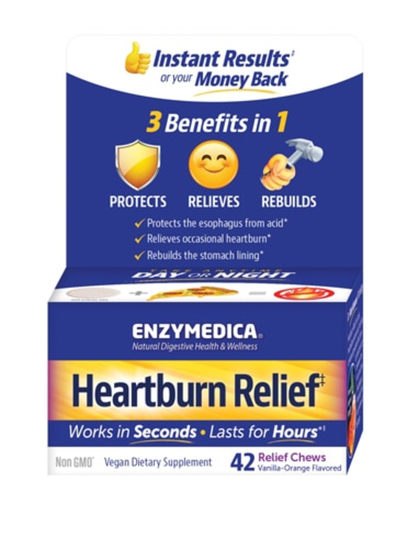 The Enzymedica Heartburn Relief Vanilla-Orange -- 42 Relief Chews product image