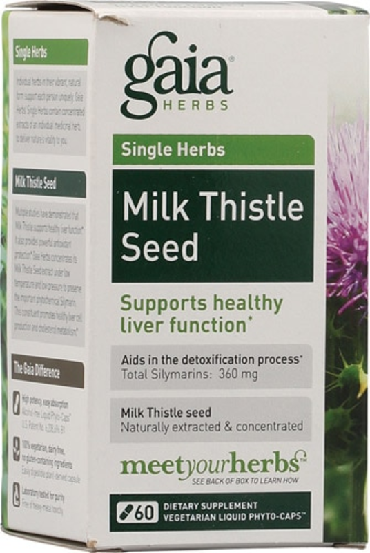 The Gaia Herbs Single Herbs Milk Thistle Seed -- 60 Vegetarian Liquid Phyto-Caps™ product image