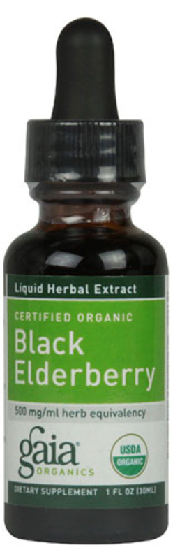 The Gaia Herbs Black Elderberry Certified Organic -- 500 mg - 1 fl oz product image